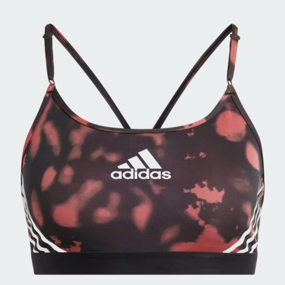 ❤️‍🔥ADIDAS AEROREACT LIGHT-SUPPORT HYPERGLAM PRINTED BRA SIZE L - Picture 4 of 7
